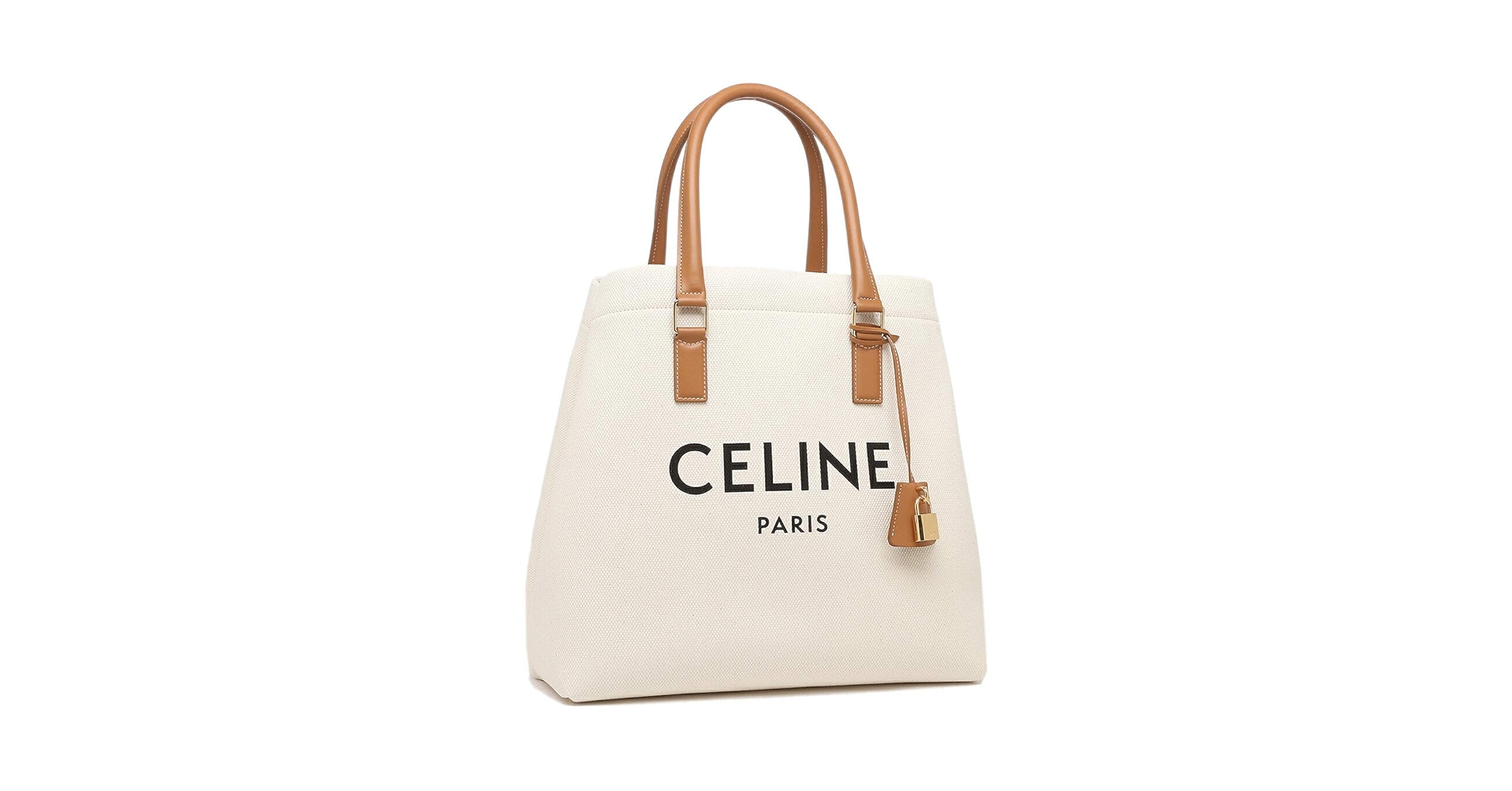 CELINE トートバッグ 白/黒 セリーヌ CELINE CELINE トートバッグ Medium Cabas ミディアム